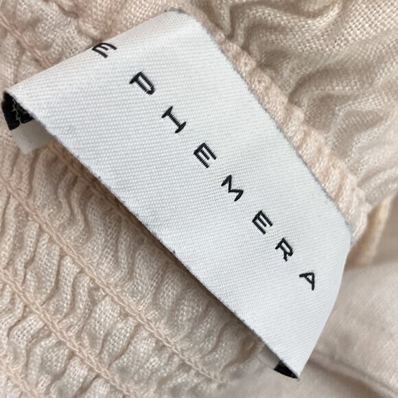 EPHEMERA US‎ 6 UK 10 Blush Ruffle Scalloped Hem Linen Embroidered Bow Tie Top - Picture 4 of 6